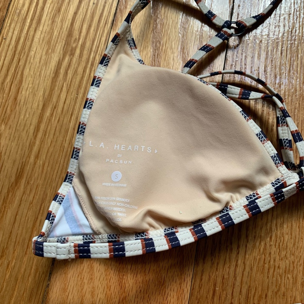 Pacsun Stripped Triangle String Bikini Set - Picture 7 of 10
